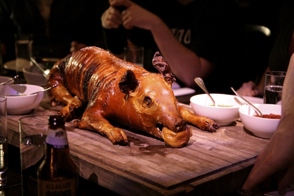 Photo of a suckling pig at the Breslin